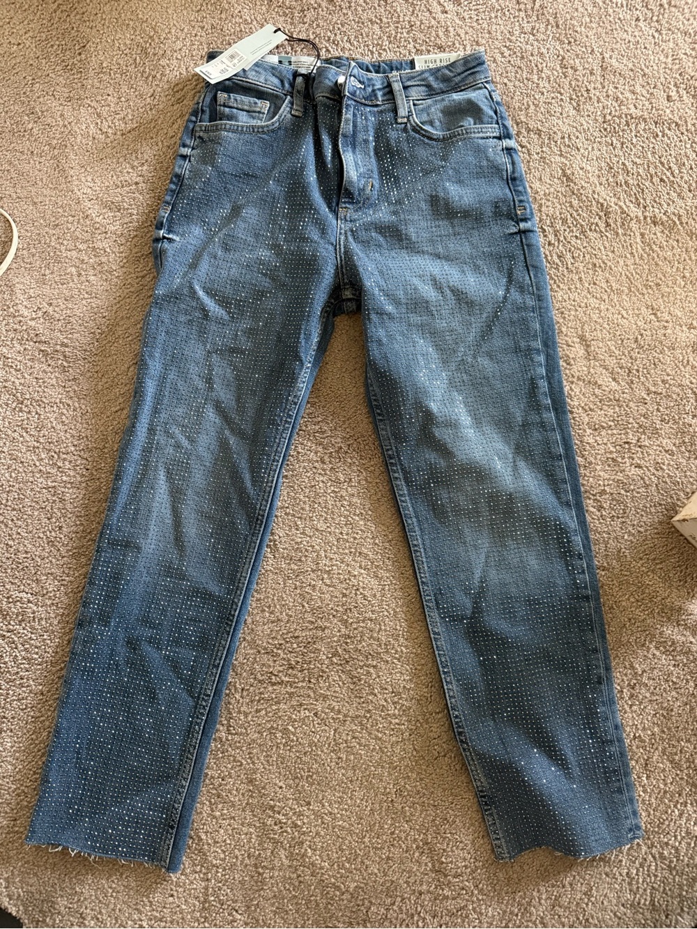 River Island Light Blue Denim Slim Straight Jeans - 10S